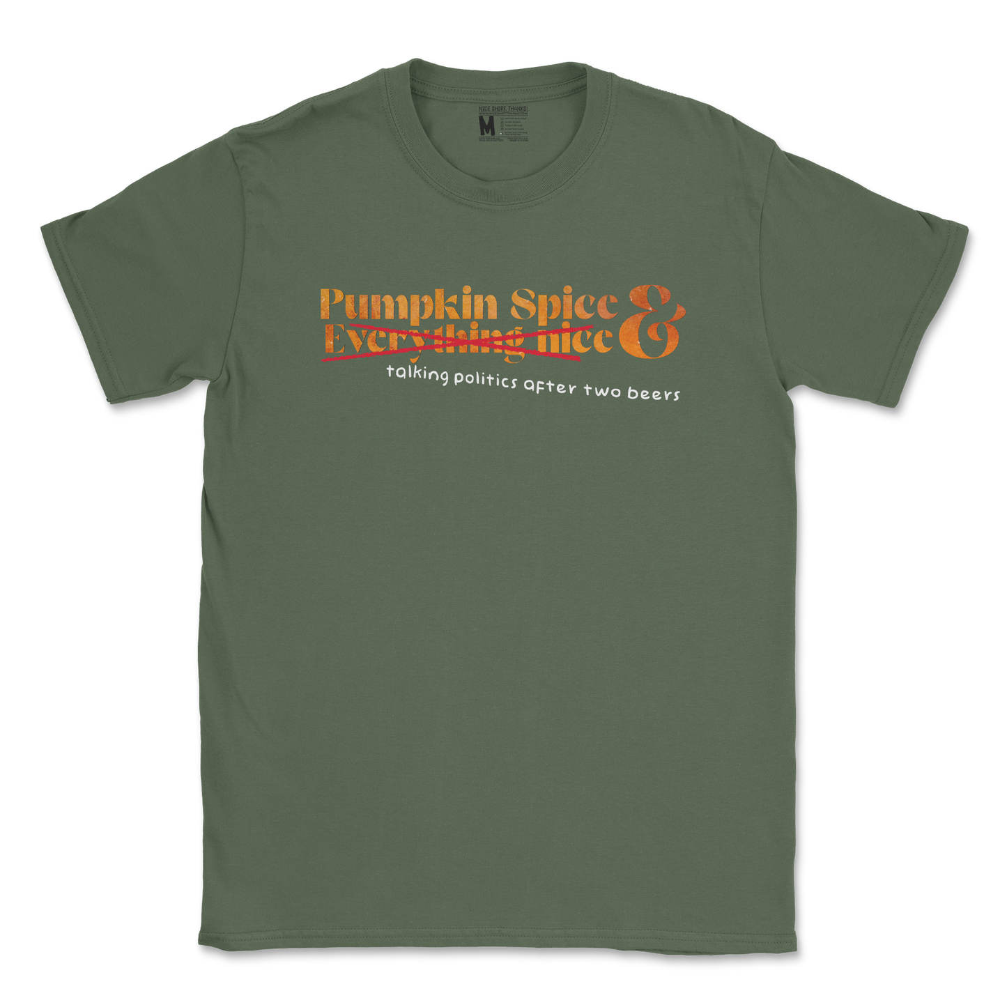 Gildan SoftStyle T-Shirt Pumpkin Spice  in Military-Green