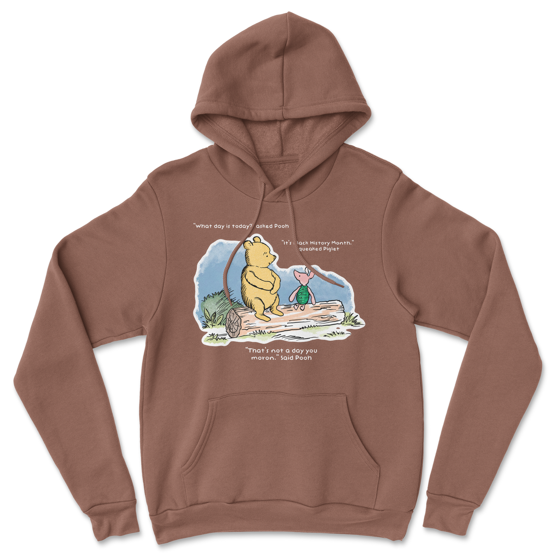 The Nice Shirt Hoodie Winnie the Pooh  in Cocoa