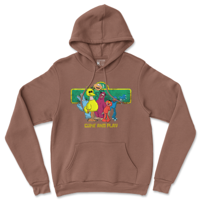 Gildan SoftStyle Hoodie Cursed Sesame Street in Cocoa