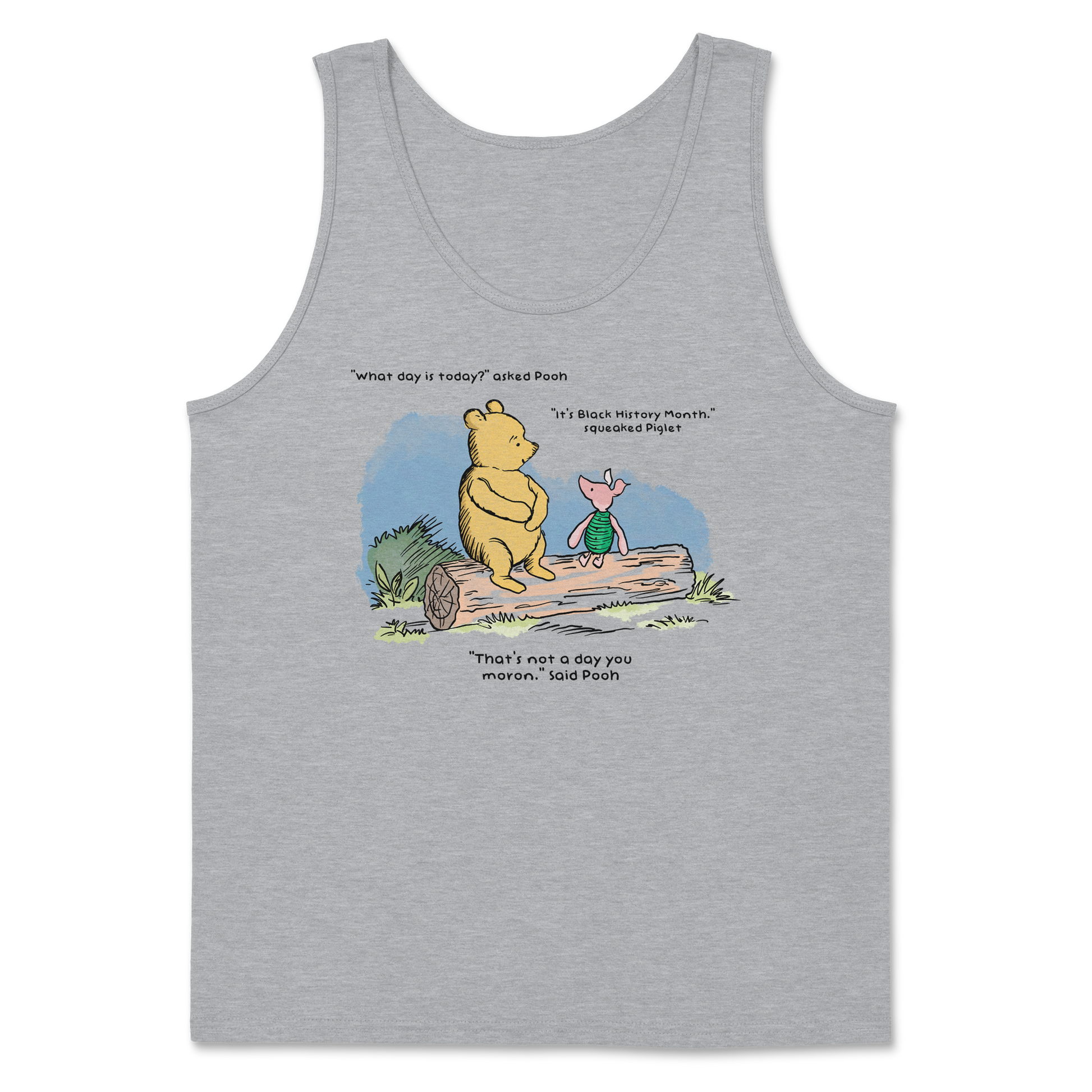 The Nice Shirt Tank Top Winnie the Pooh  in Sport-Grey