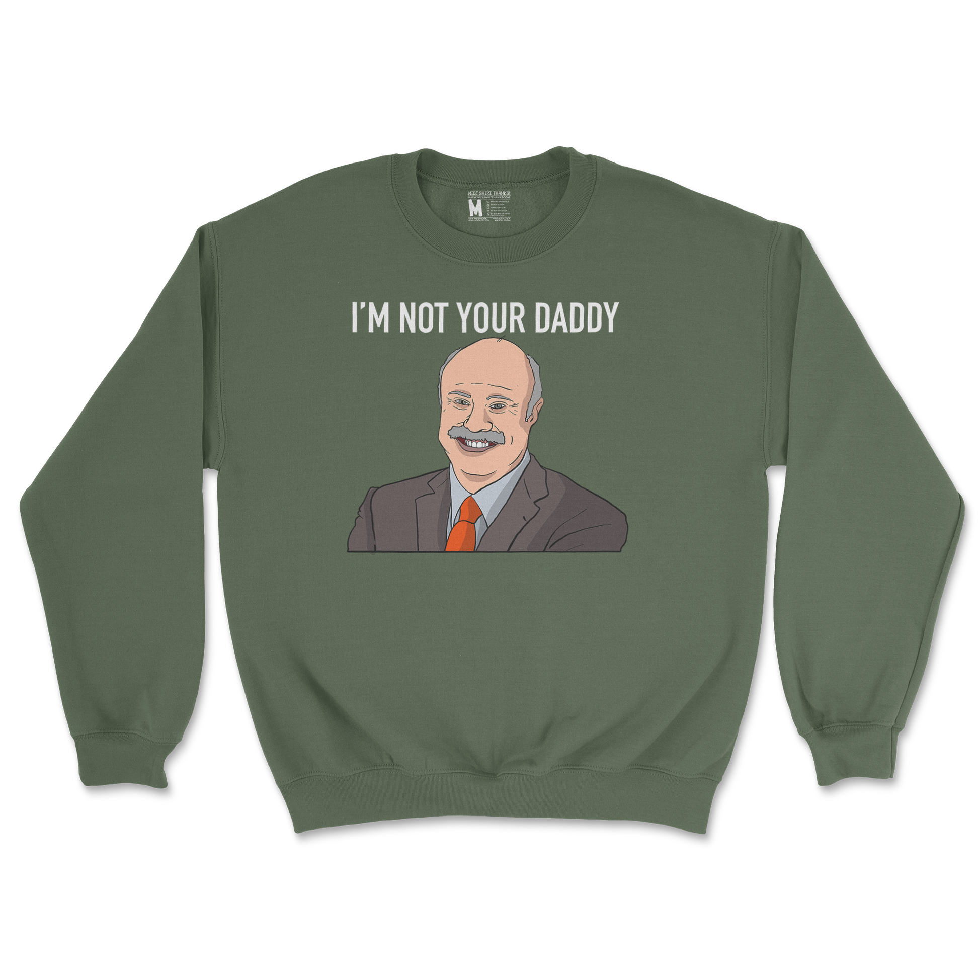 Gildan SoftStyle Crew Neck Daddy Phil in Military Green