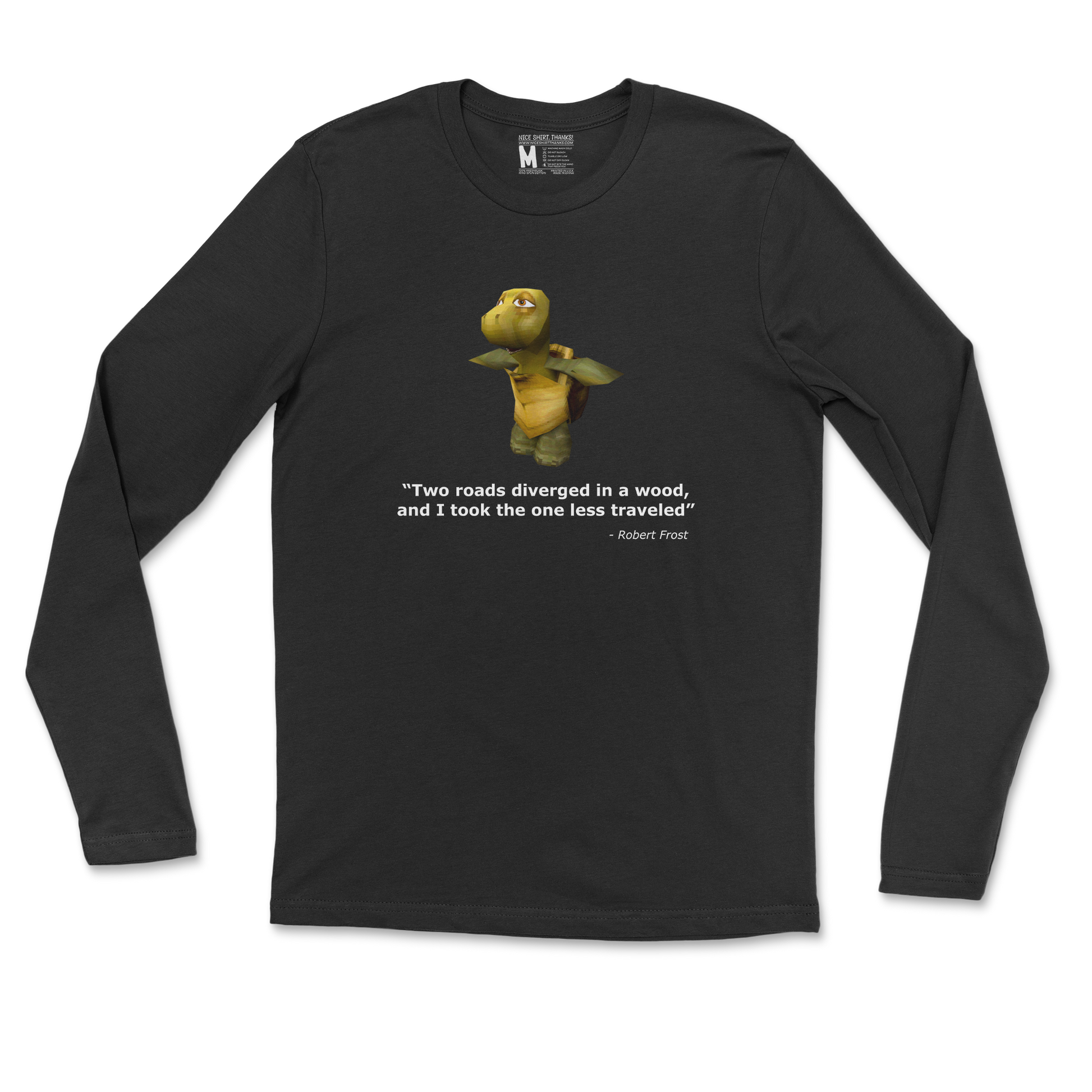 Gildan SoftStyle Long Sleeve Robert Frost Quote in Black