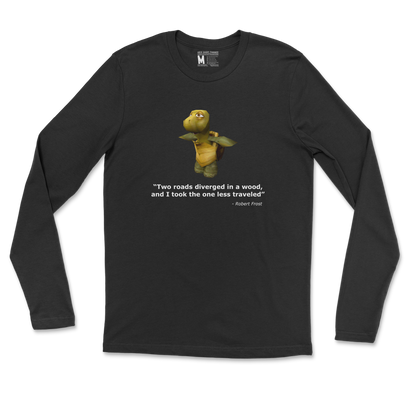 Gildan SoftStyle Long Sleeve Robert Frost Quote in Black