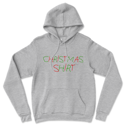 Gildan SoftStyle Hoodie Christmas Shirt in Grey-Heather