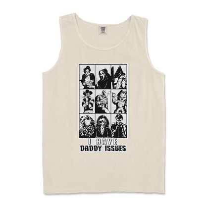 Comfort Colors Tank Top Daddy Issues  in Ivory