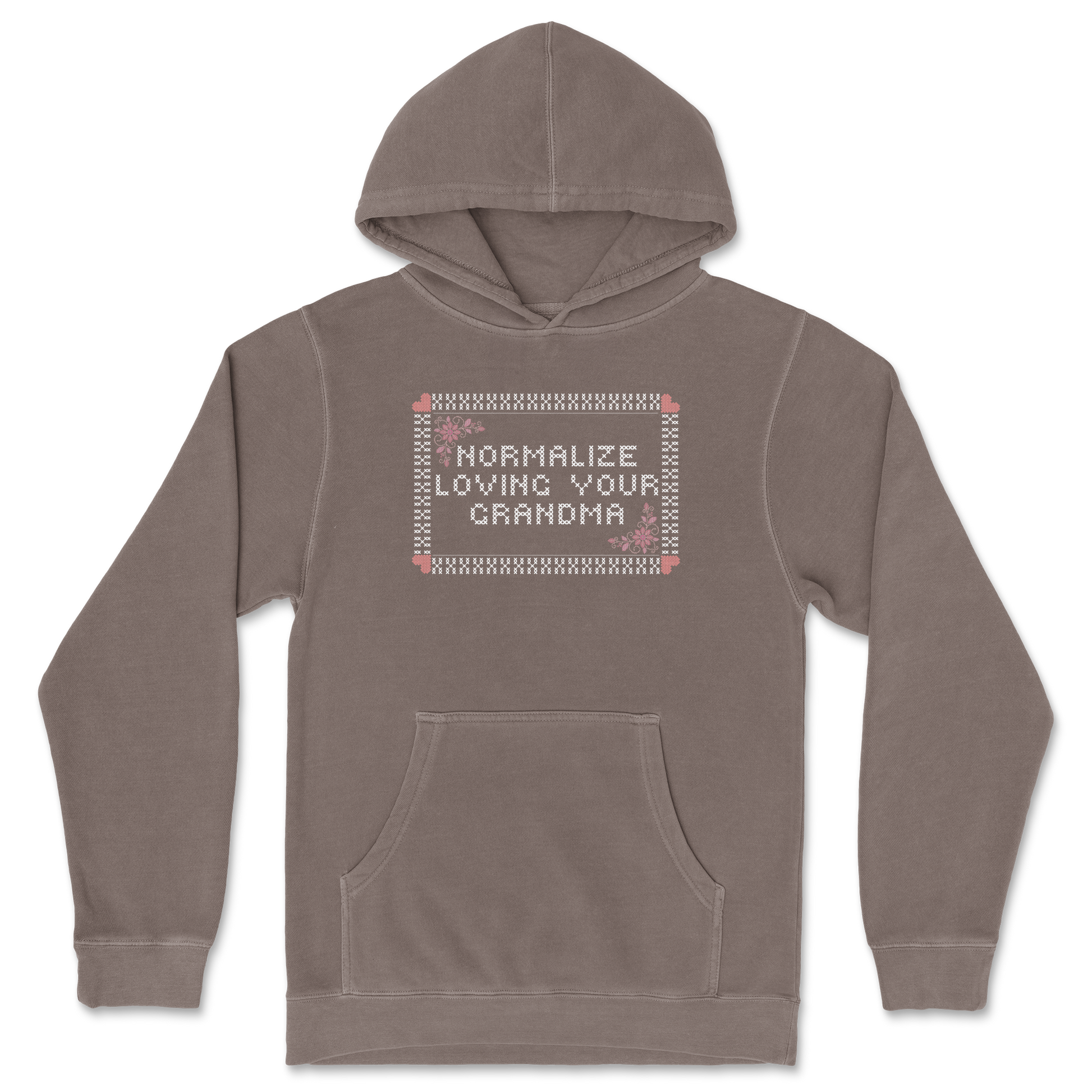 Independent Clothing Co. Hoodie Cross Stitch in Clay