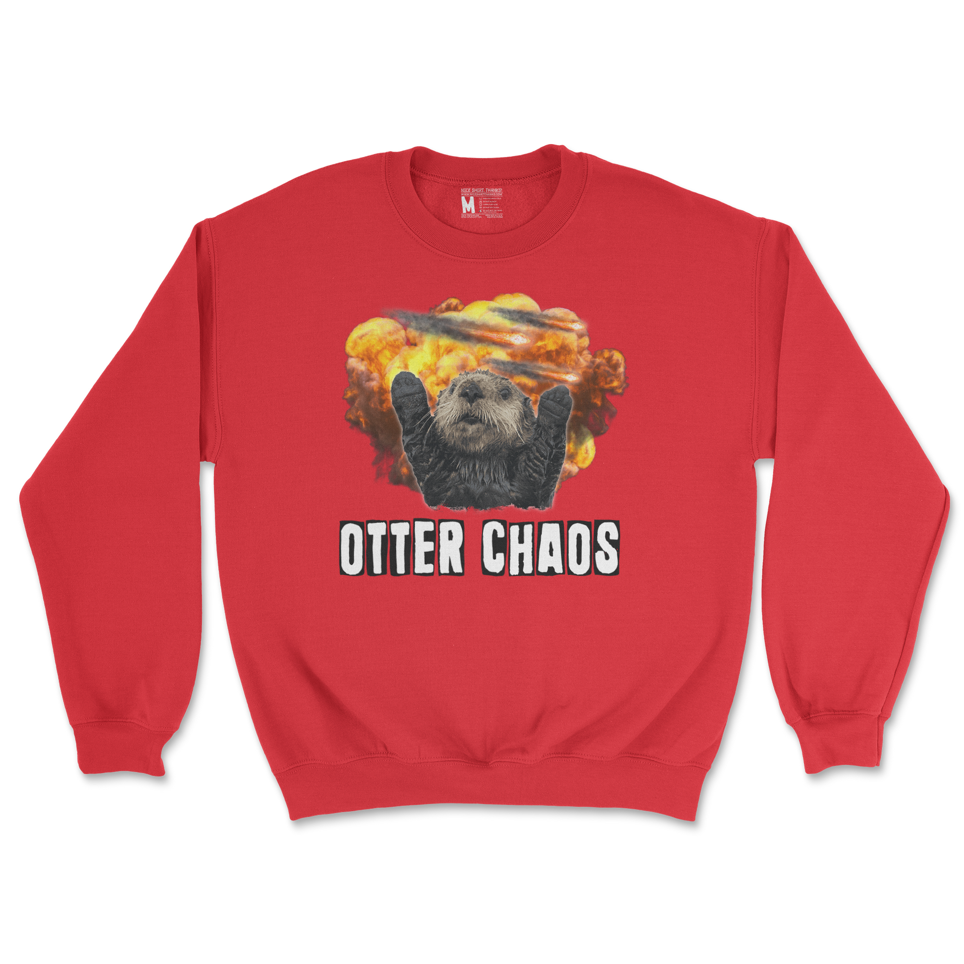 Gildan SoftStyle Crew Neck Otter Chaos in Red