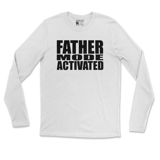 Gildan SoftStyle Long Sleeve Father Mode Activated in White