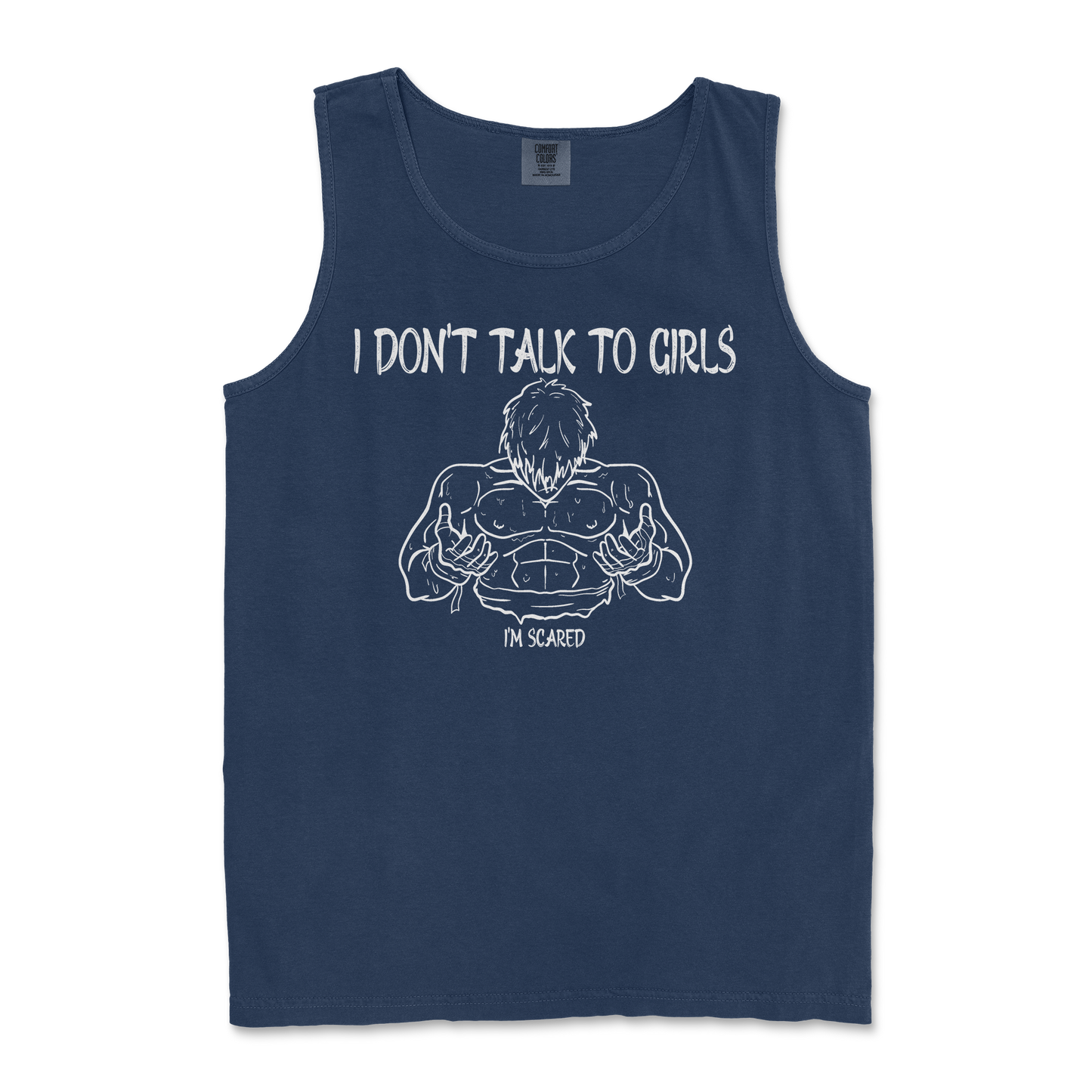 Comfort Colors Tank Top Gym Shirt in TrueNavy