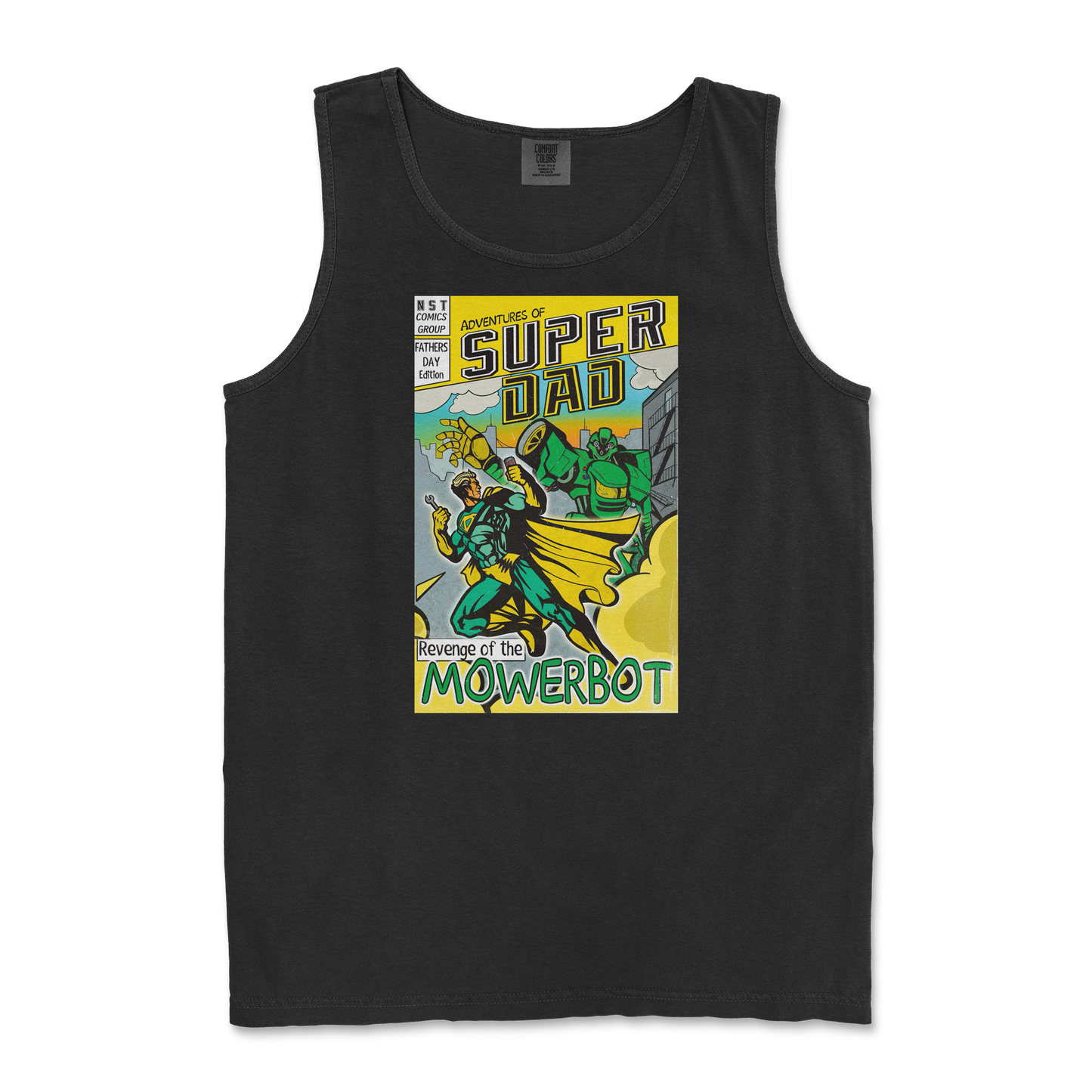 Comfort Colors Tank Top Super Dad in Black