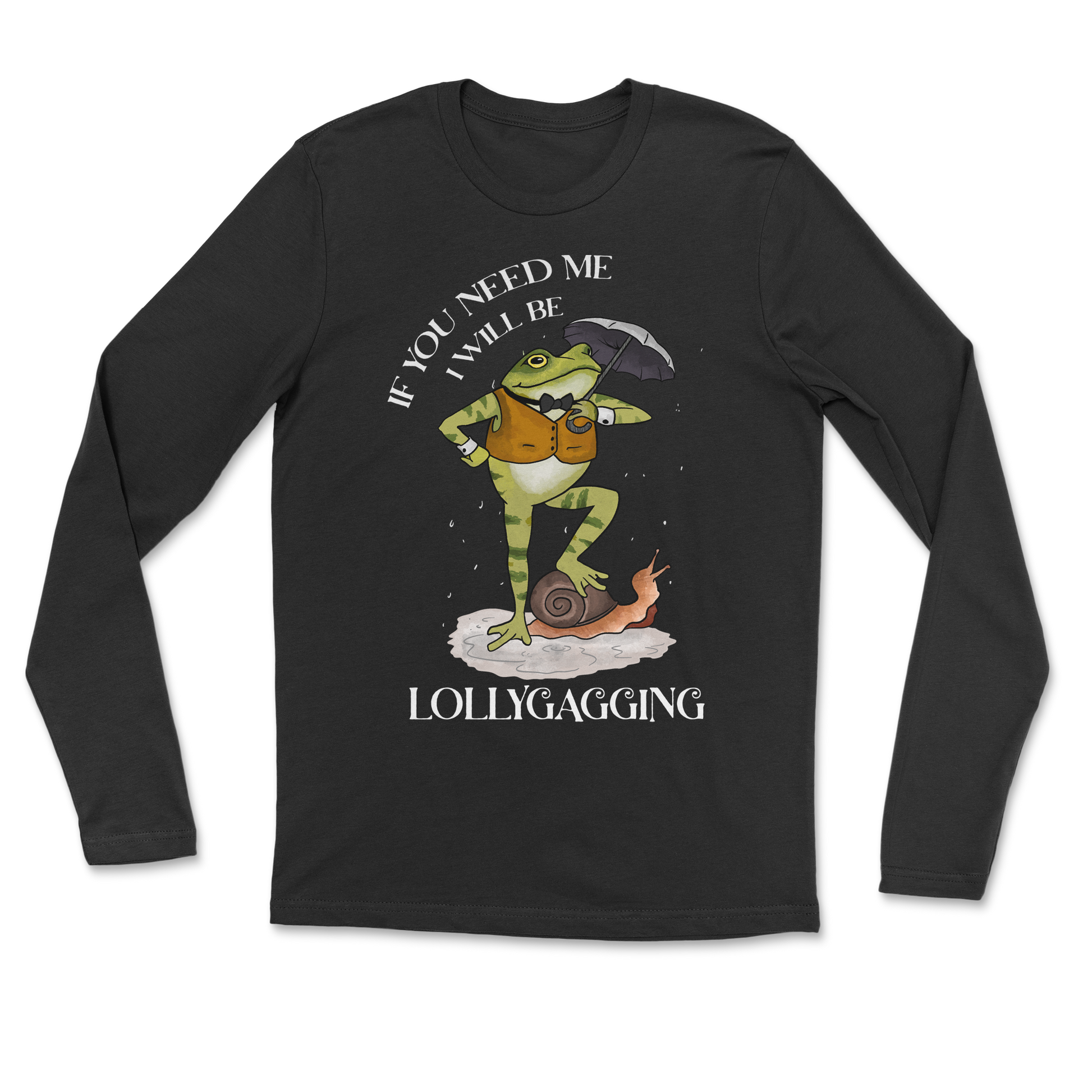 The Nice Shirt Long Sleeve Lollygagging  in Black