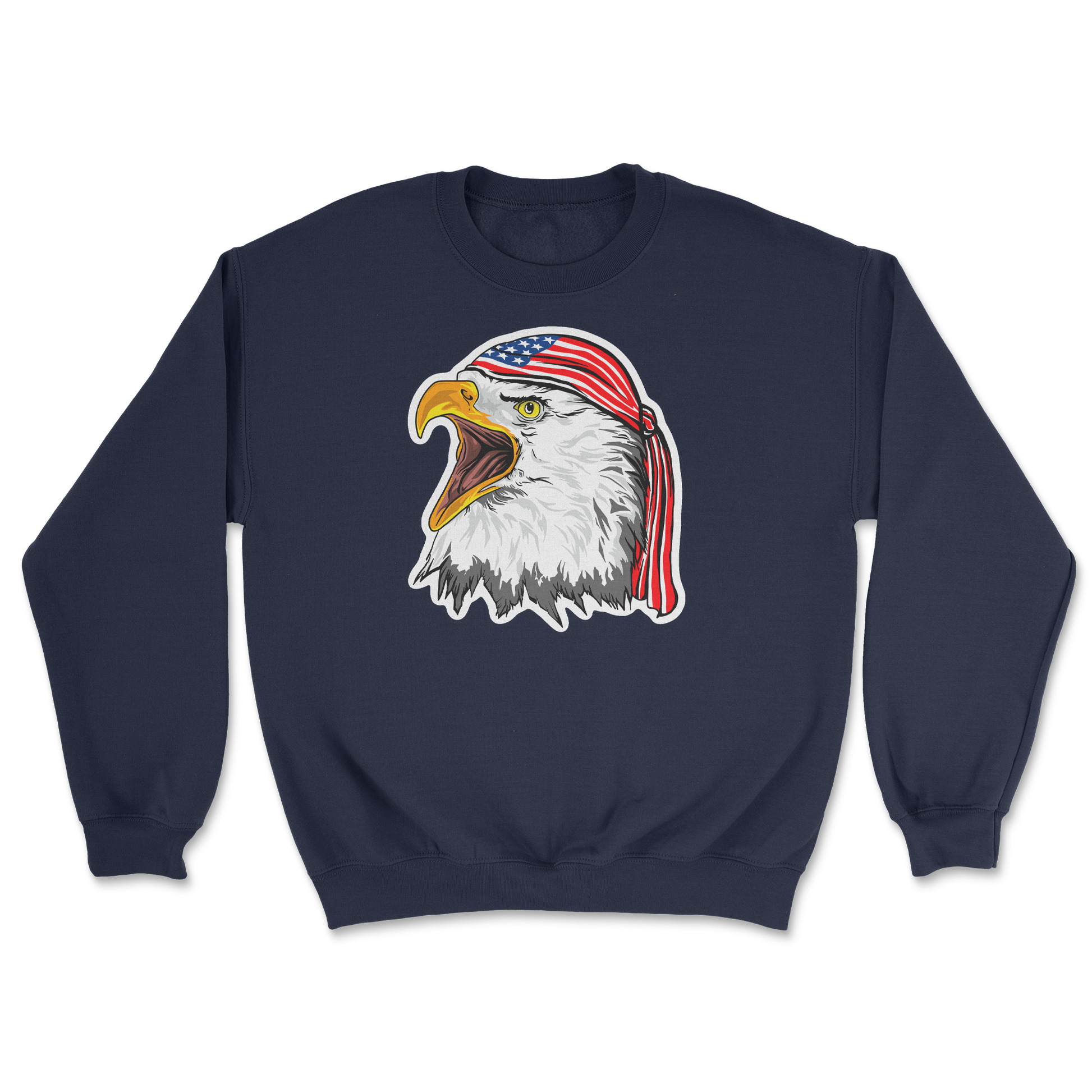 Heavy Blend Crew Neck Freedom Eagle in Navy