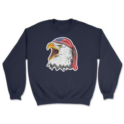 Heavy Blend Crew Neck Freedom Eagle in Navy