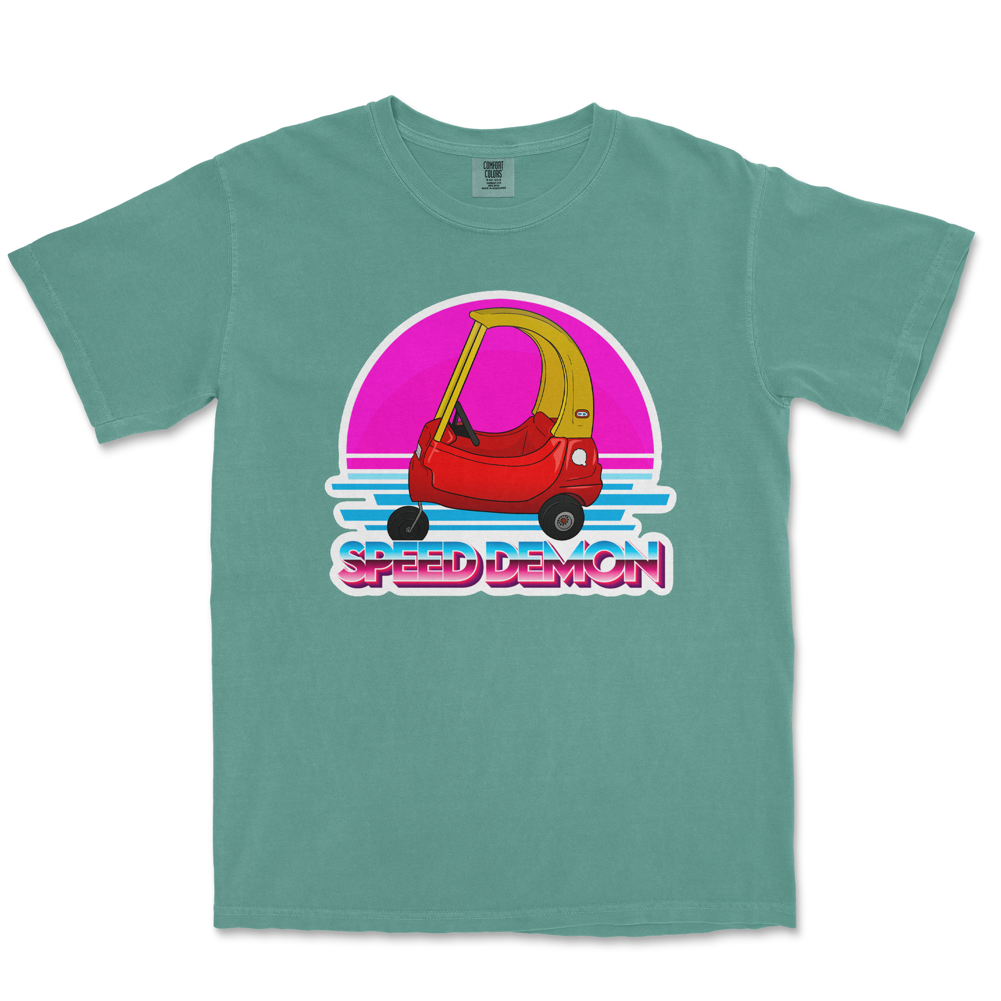 Comfort Colors T-Shirt Speed Demon  in Light-Green