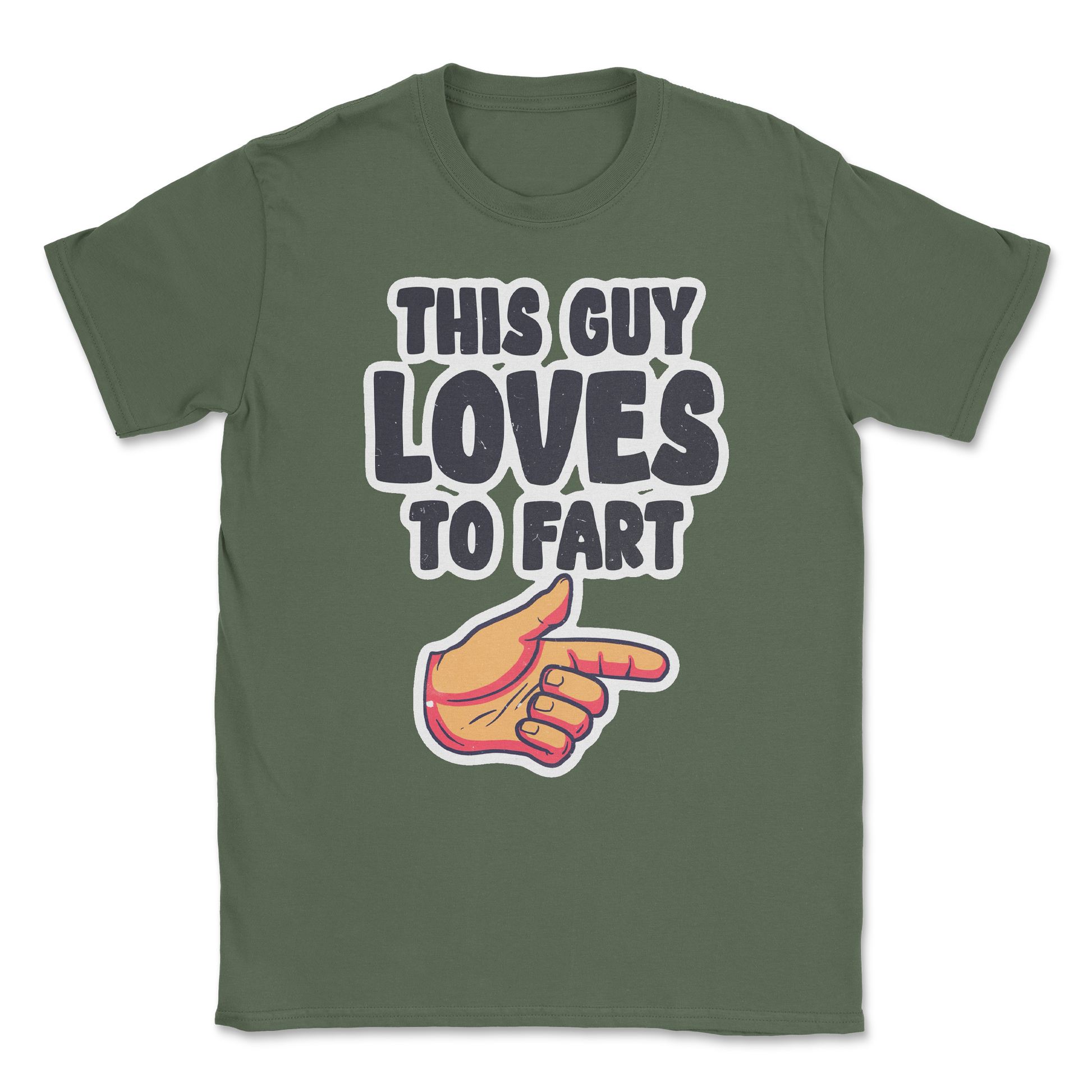 The Nice Shirt T-Shirt Who Farted  in Military-Green