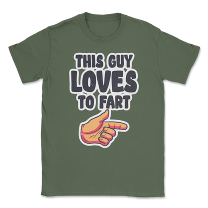 The Nice Shirt T-Shirt Who Farted  in Military-Green