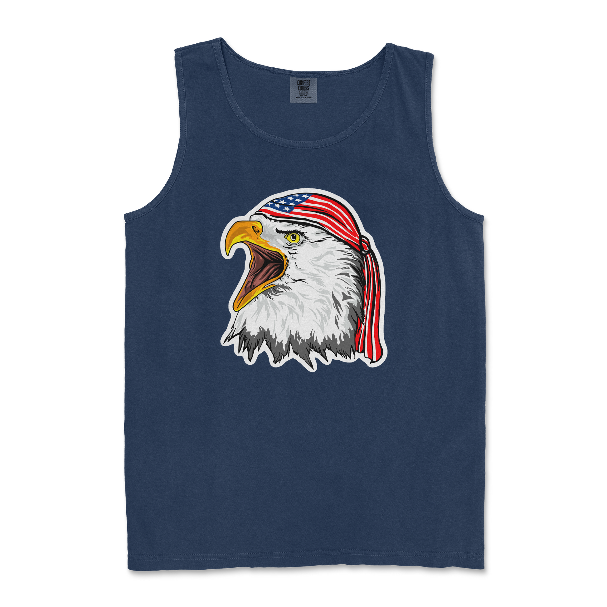 Comfort Colors Tank Top Freedom Eagle in True Navy