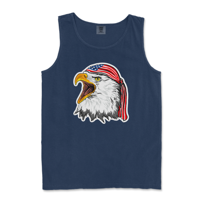 Comfort Colors Tank Top Freedom Eagle in True Navy