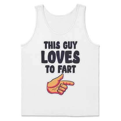 The Nice Shirt Tank Top Who Farted  in White