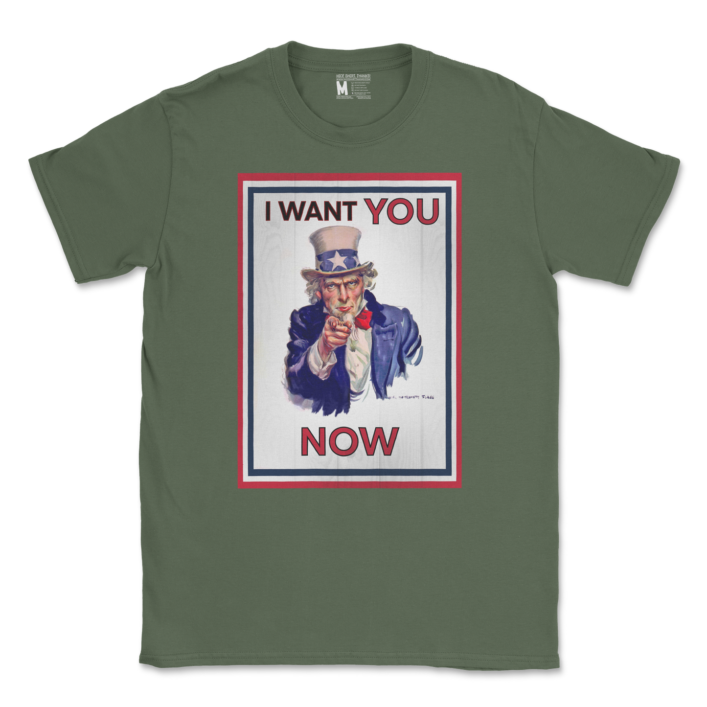 Gildan SoftStyle T-Shirt Daddy Sam in Military Green