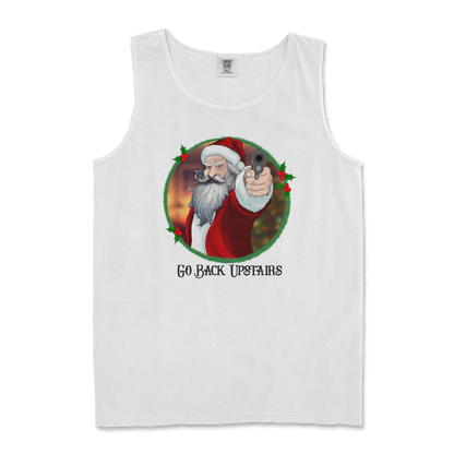 Comfort Colors Tank Top Angry Santa  in White