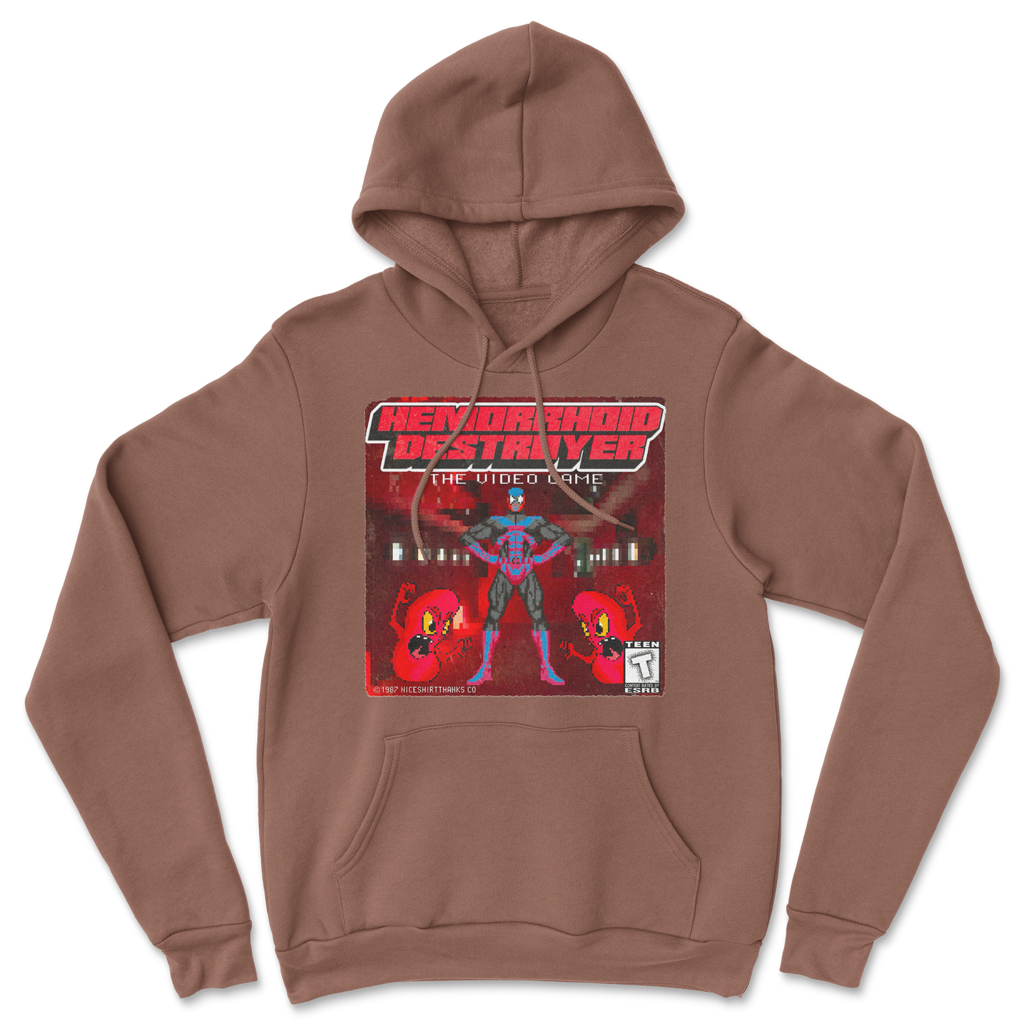 The Nice Shirt Hoodie Hemorrhoid Destroyer  in Cocoa