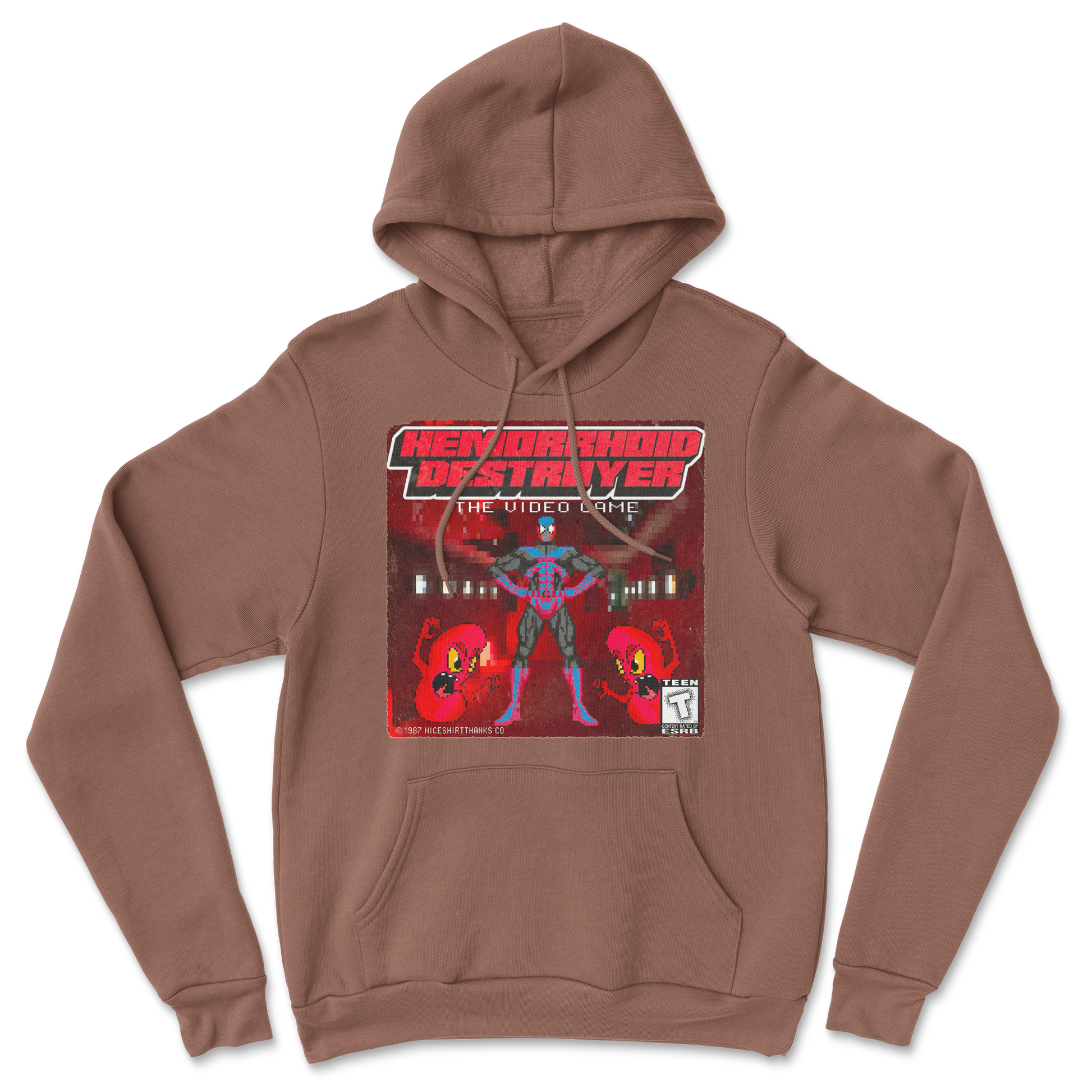 The Nice Shirt Hoodie Hemorrhoid Destroyer  in Cocoa