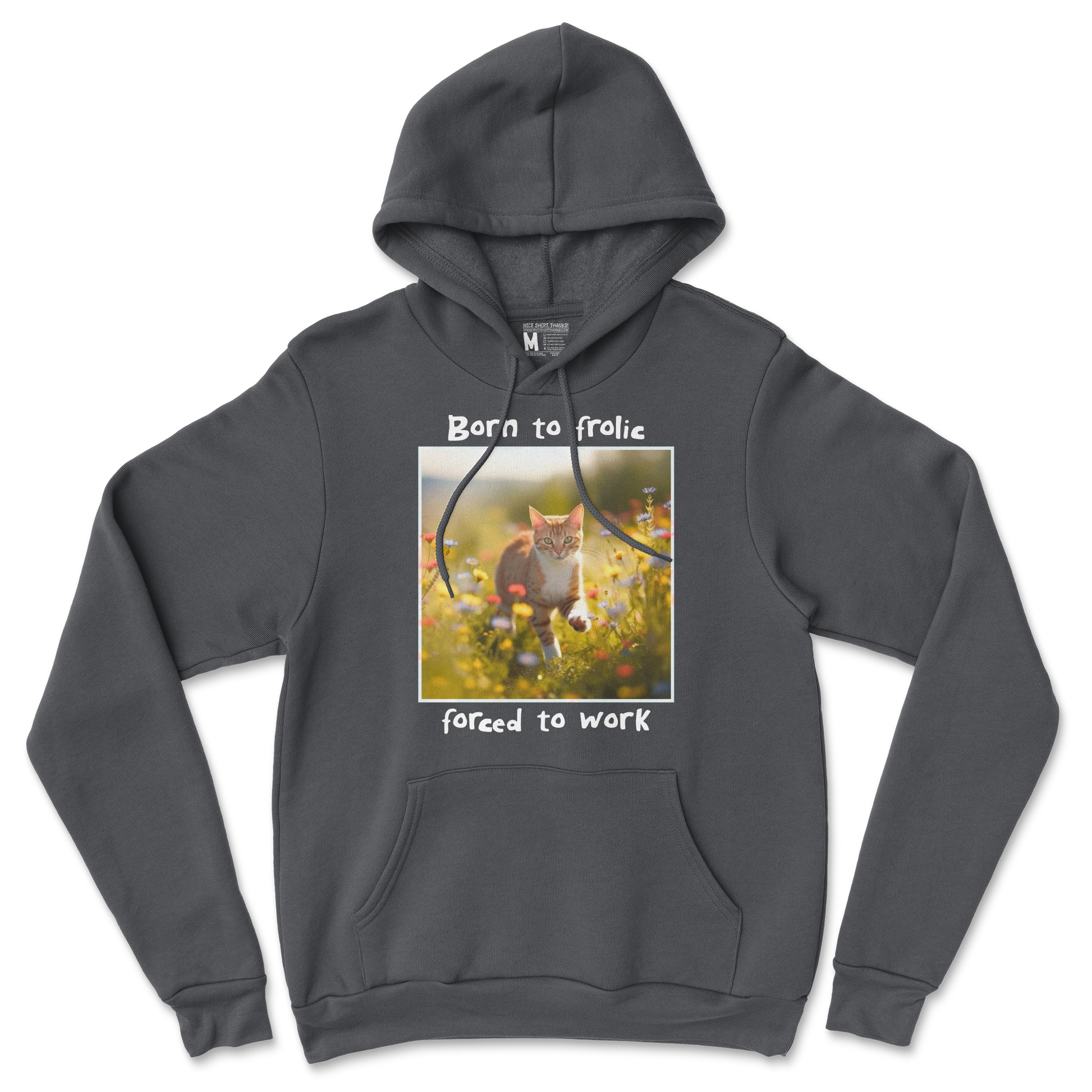 Gildan SoftStyle Hoodie Born to Frolic  in Black