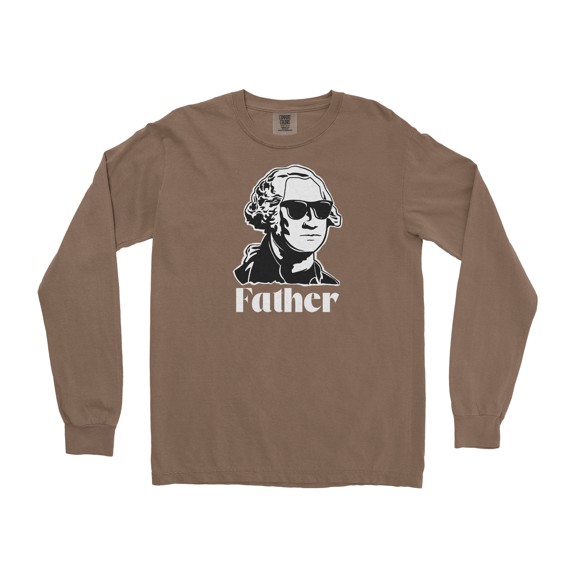 Comfort Colors Long Sleeve Father  in Espresso