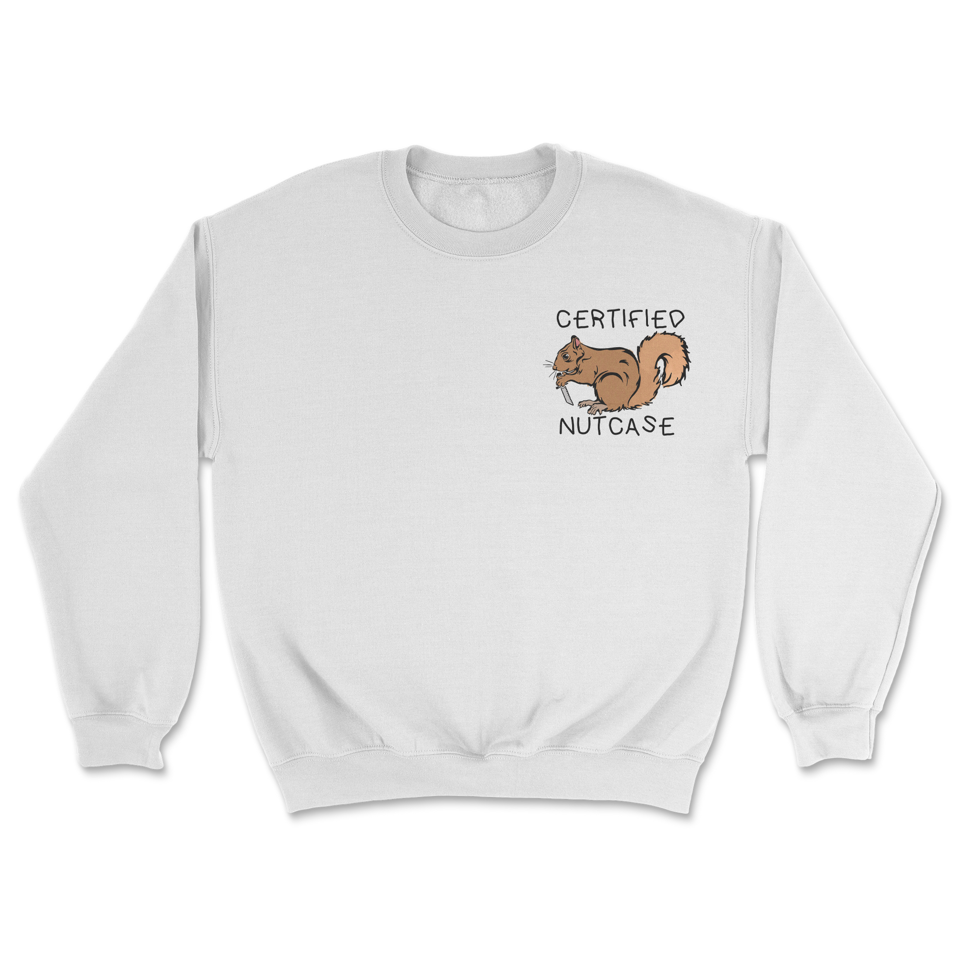 The Nice Shirt Crew Neck Nutcase  in White