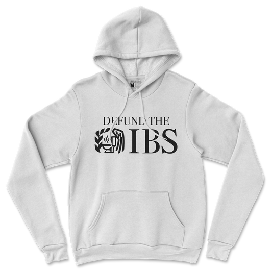 Gildan SoftStyle Hoodie Defund The IBS in White