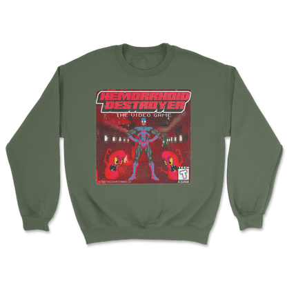 The Nice Shirt Crew Neck Hemorrhoid Destroyer  in Military-Green