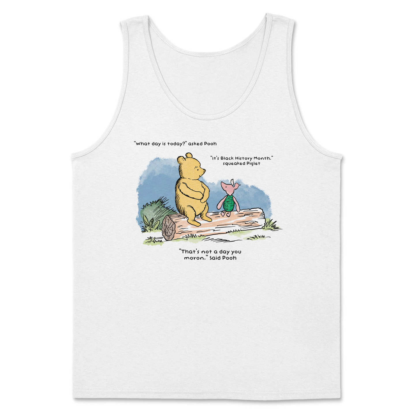 The Nice Shirt Tank Top Winnie the Pooh  in White