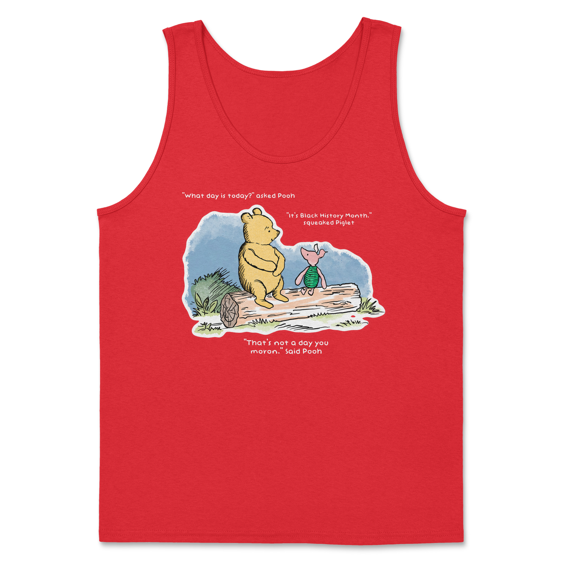 The Nice Shirt Tank Top Winnie the Pooh  in Red