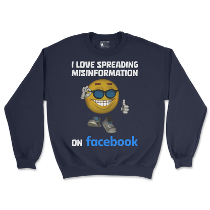 Gildan SoftStyle Crew Neck Spreadin Misinformation in Navy