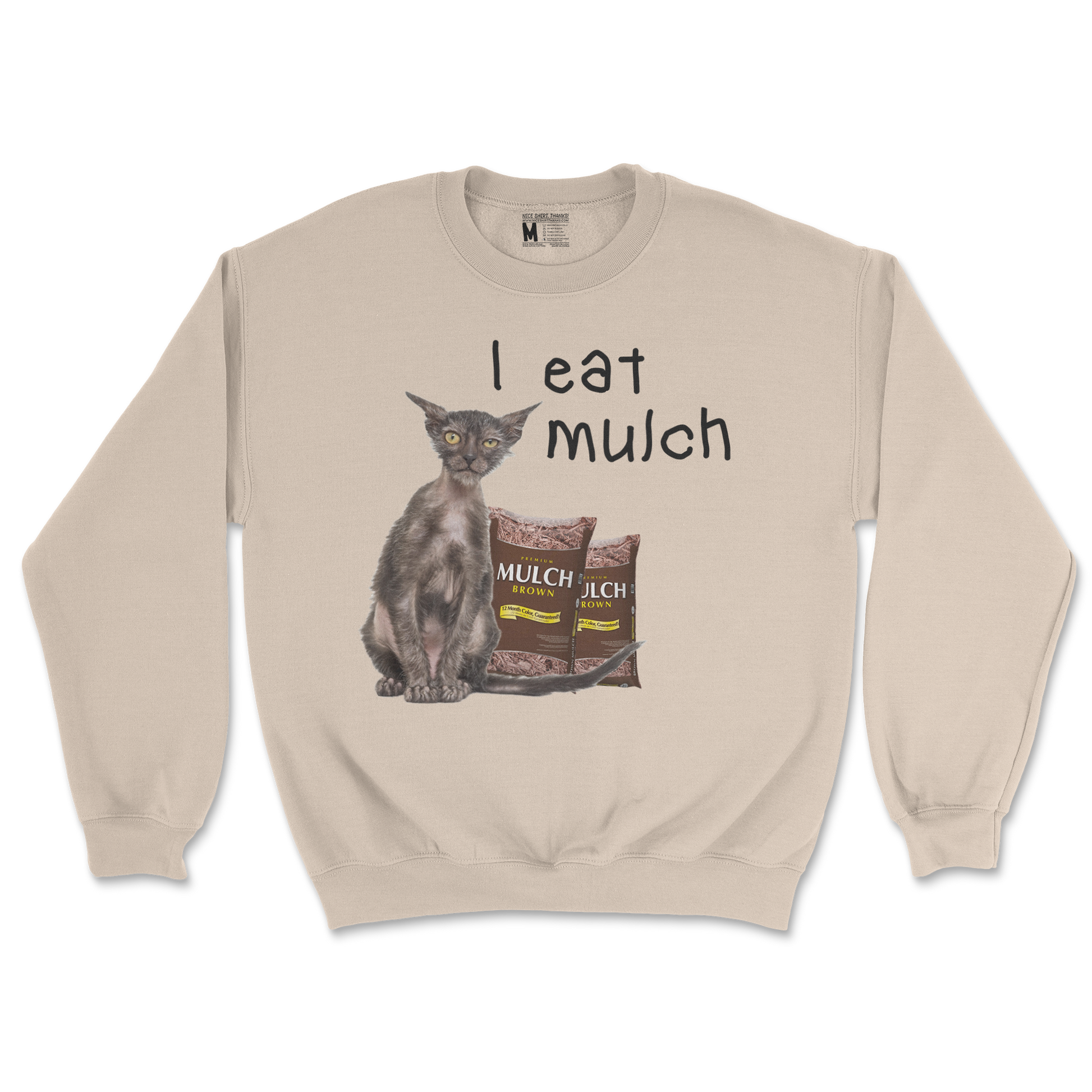 Gildan SoftStyle Crew Neck I Eat Mulch in Sand