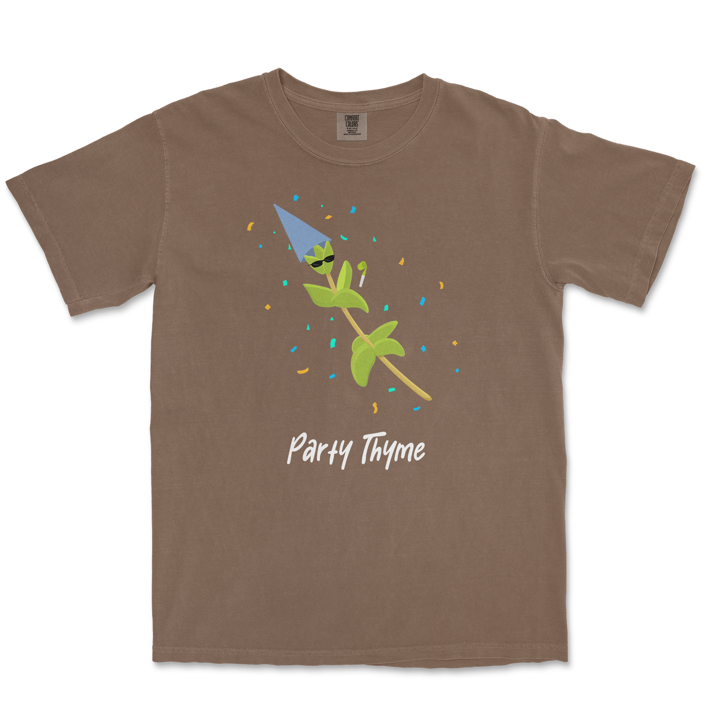 Comfort Colors T-Shirt Party Thyme in Espresso