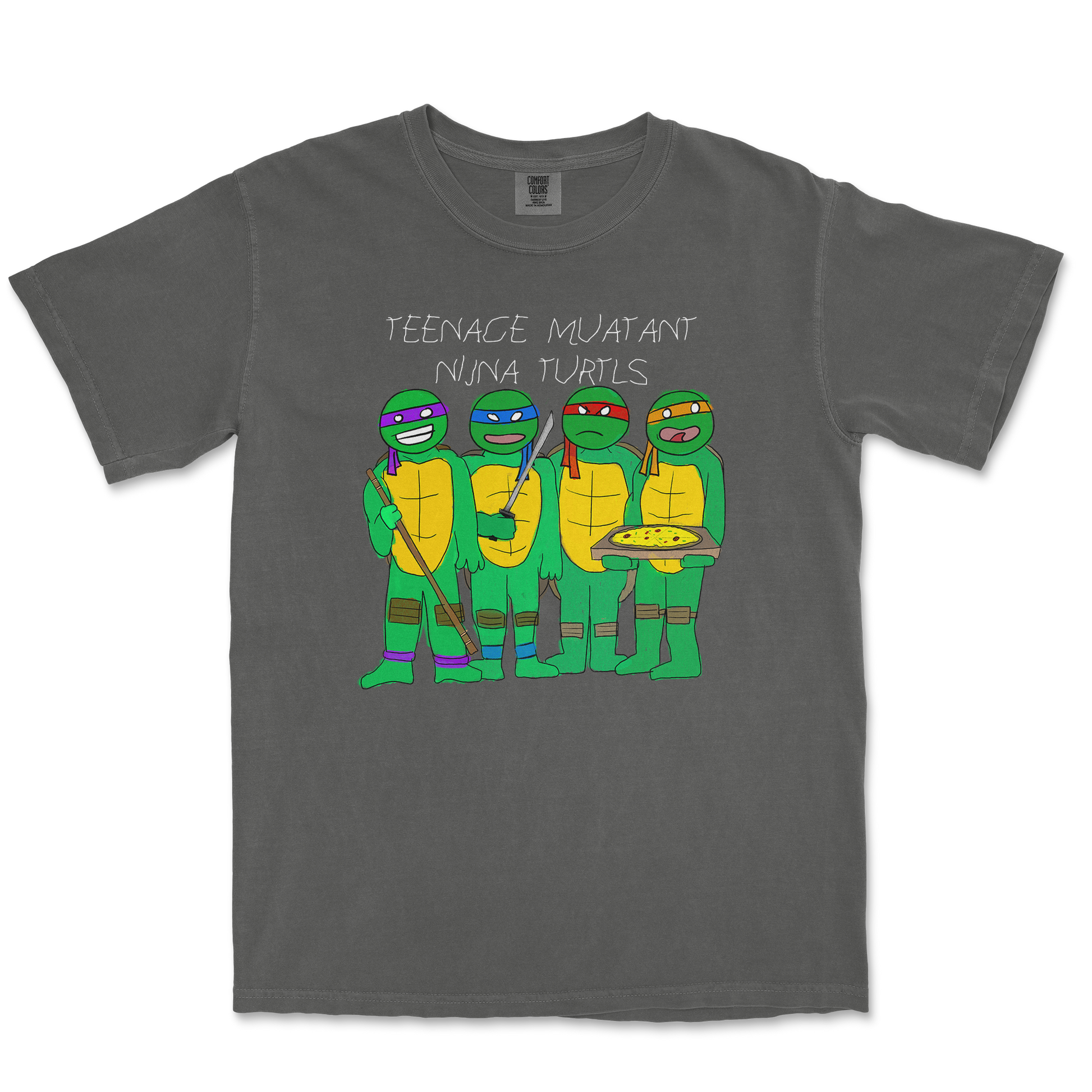 Comfort Colors T-Shirt Ninja Turtles in Pepper