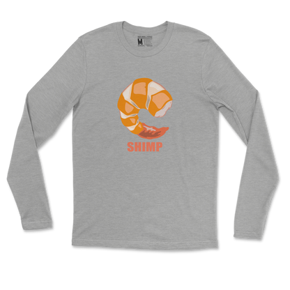 Gildan SoftStyle Long Sleeve Shimp in Sports Grey