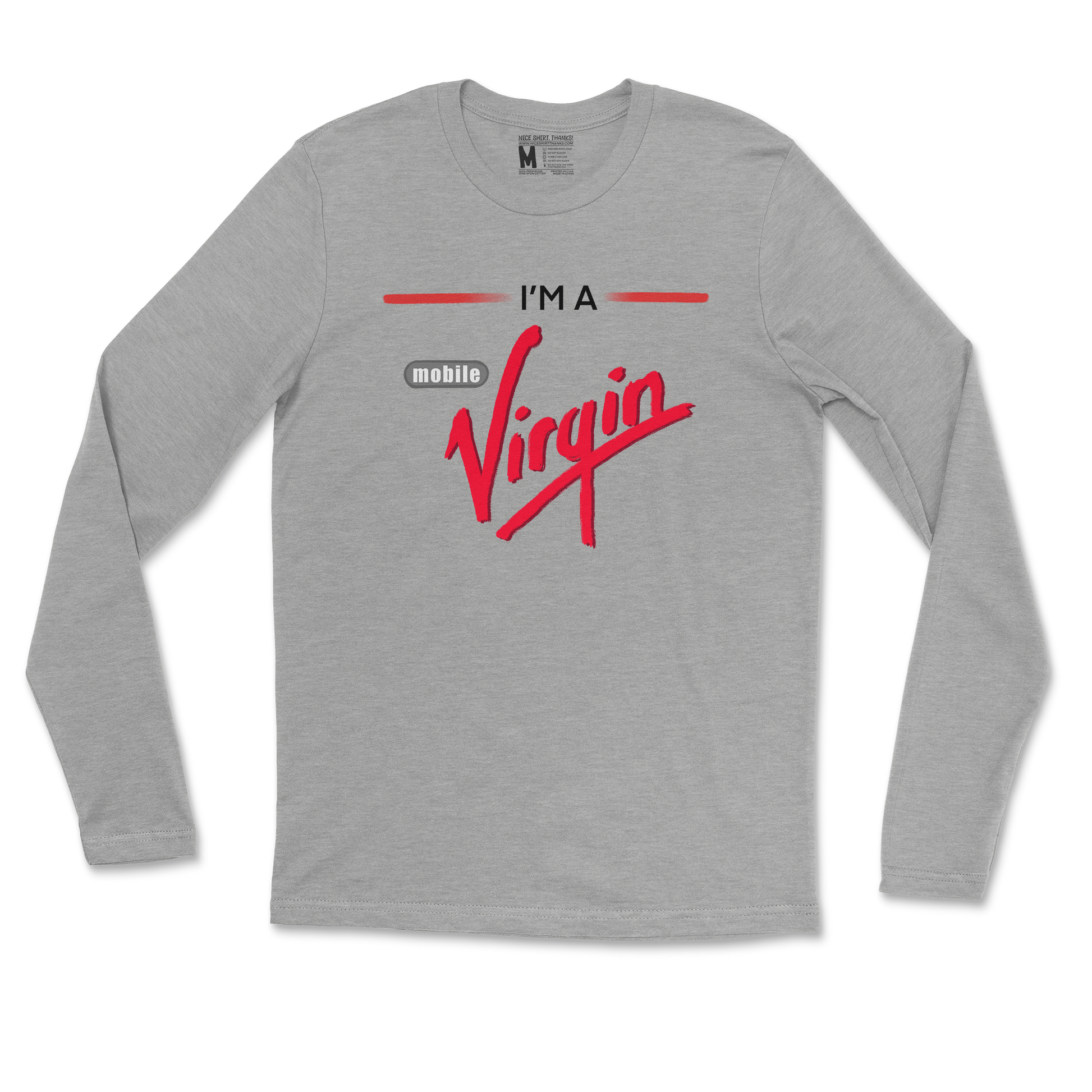 Gildan SoftStyle Long Sleeve Mobile Virgin in Sports Grey