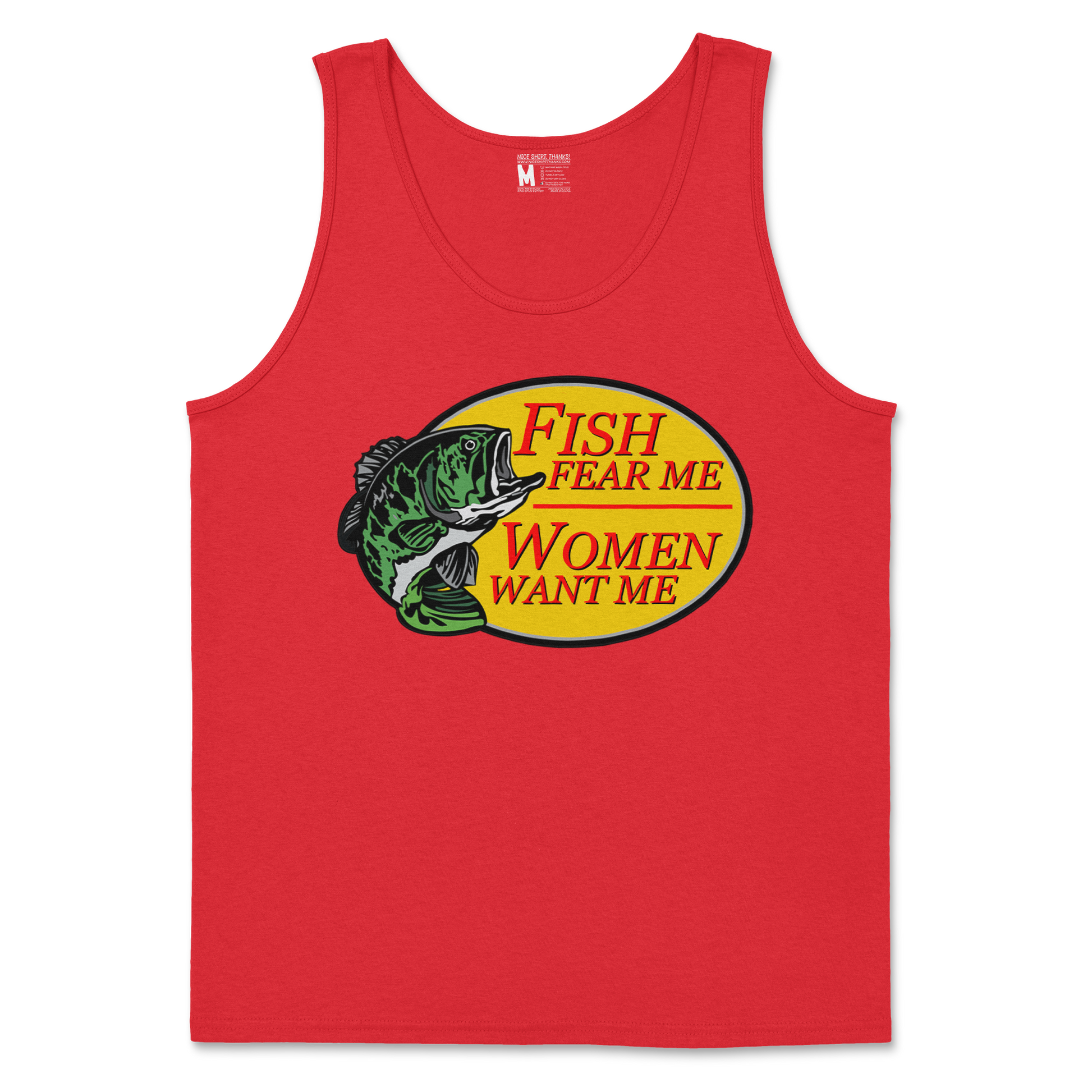 Gildan SoftStyle Tank Top For The Fishermen in Red