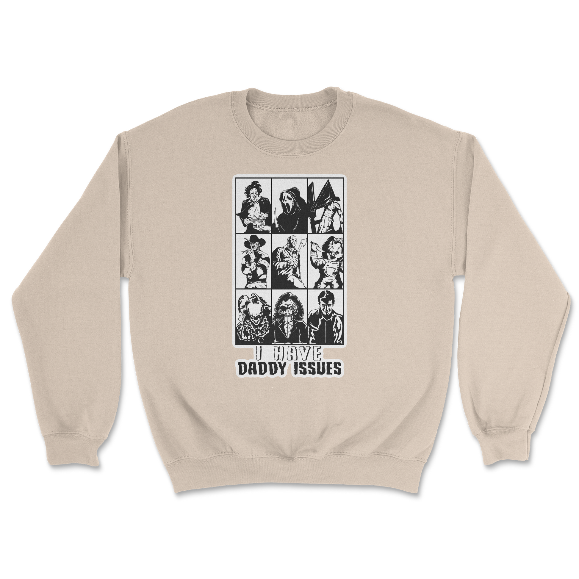 The Nice Shirt Crew Neck Daddy Issues  in Sand