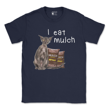 Gildan SoftStyle T-Shirt I Eat Mulch in Navy