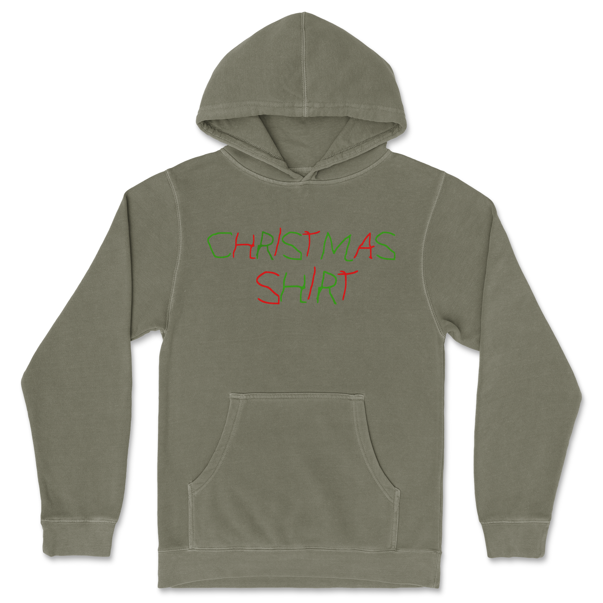 Independent Clothing Co. Hoodie Christmas Shirt in Olive