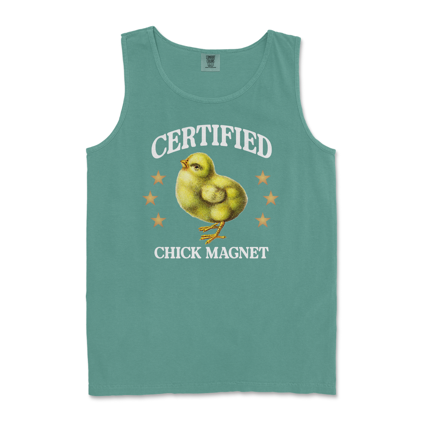 Comfort Colors Tank Top Chick Magnet in Light Green