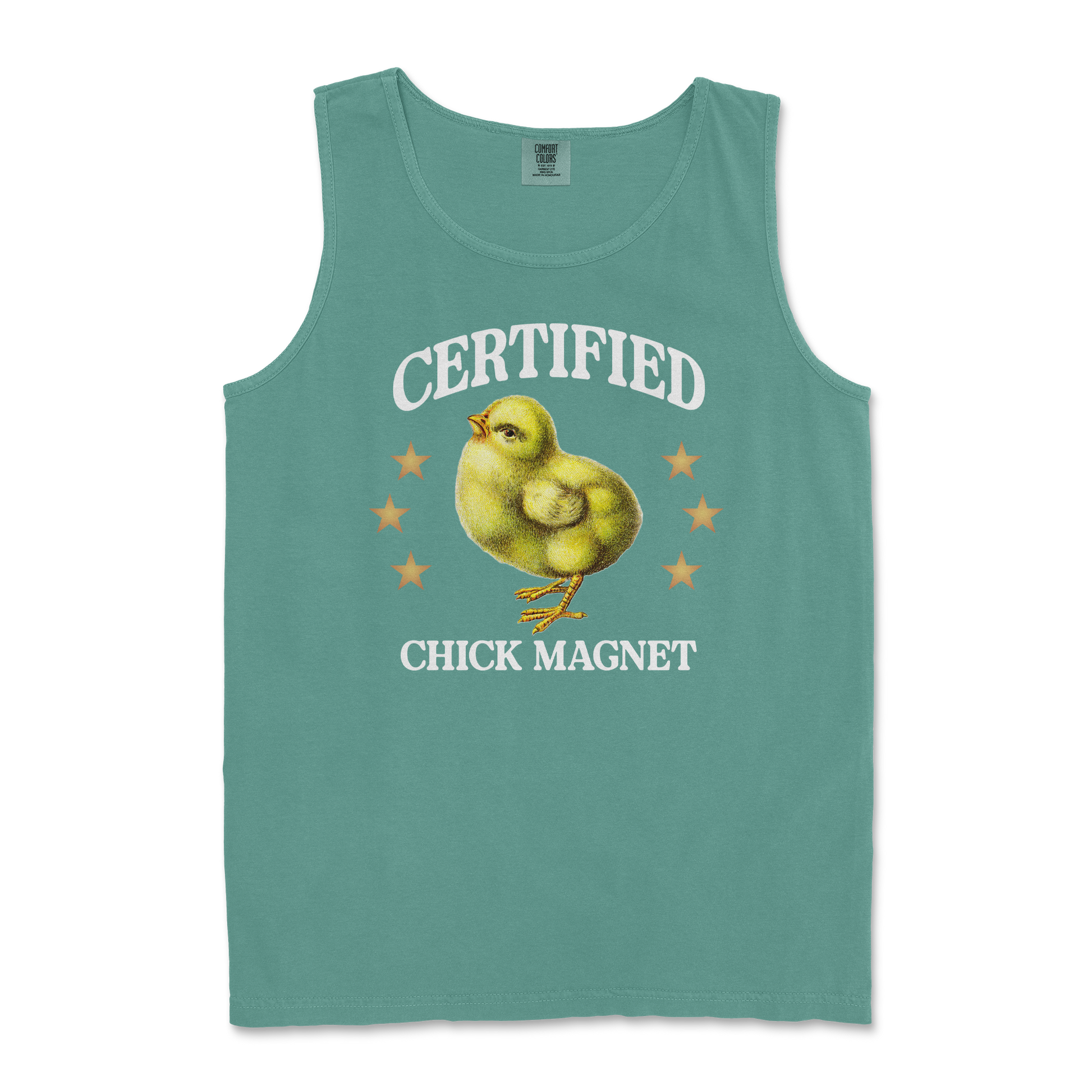 Comfort Colors Tank Top Chick Magnet in Light Green