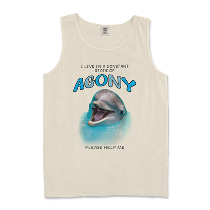 Comfort Colors Tank Top Agony Dolphin in Ivory