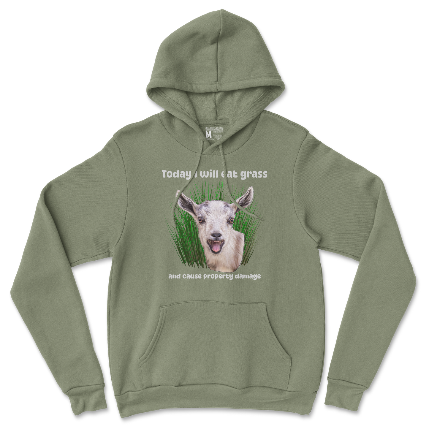 Gildan SoftStyle Hoodie Crazy Goat  in Military-Green