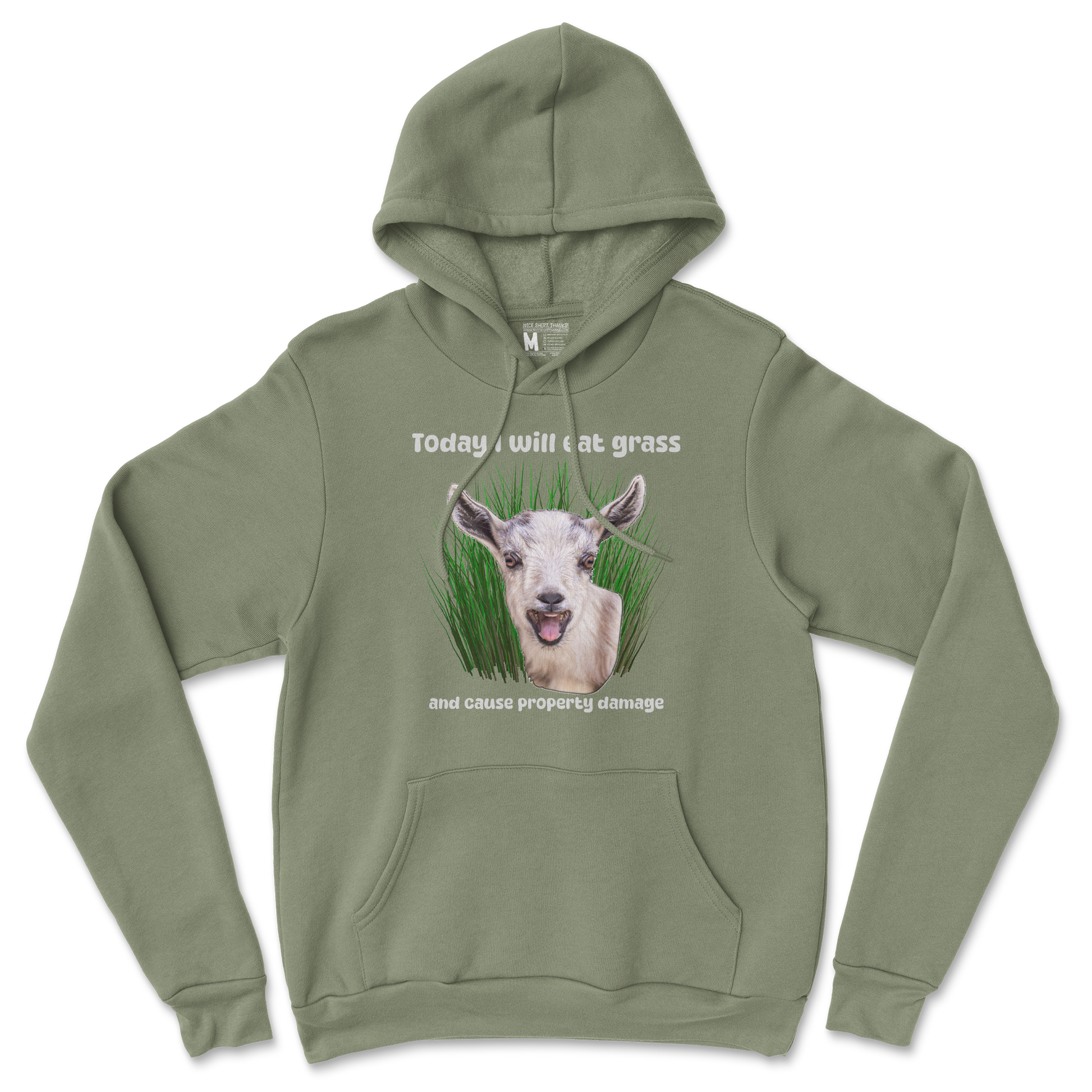 Gildan SoftStyle Hoodie Crazy Goat  in Military-Green