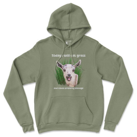 Gildan SoftStyle Hoodie Crazy Goat  in Military-Green